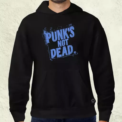 PUNK'S NOT DEAD lila férfi pulóver