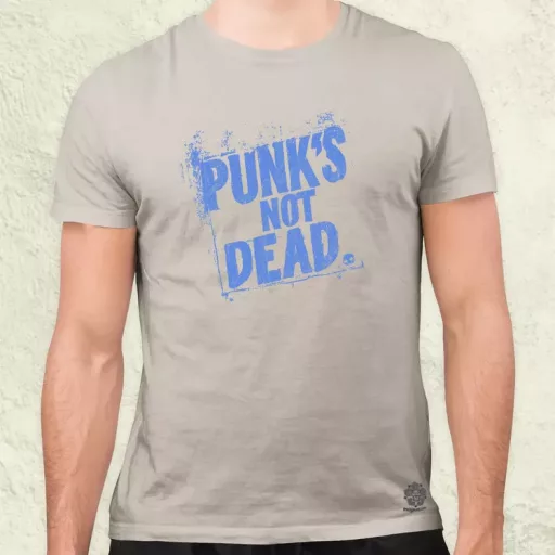PUNK'S NOT DEAD lila férfi póló