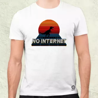 No internet férfi póló