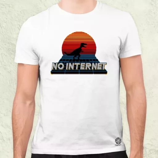 No internet férfi póló