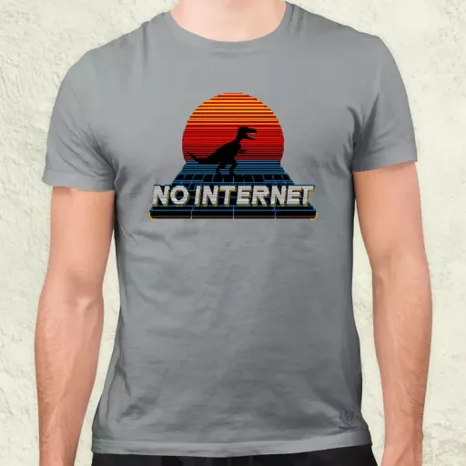 No internet férfi póló