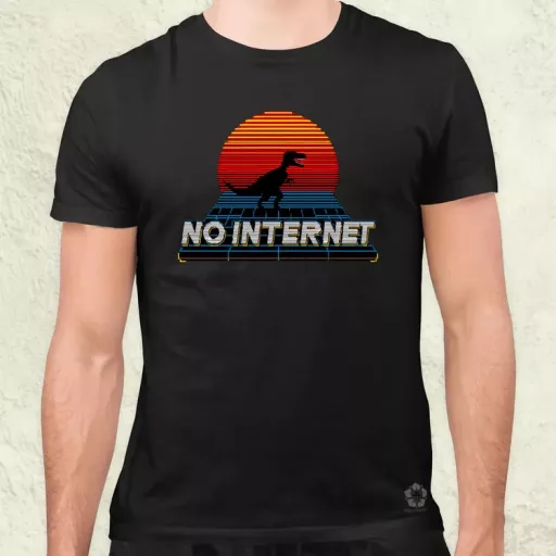 No internet férfi póló