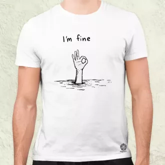 I'm fine jel férfi póló