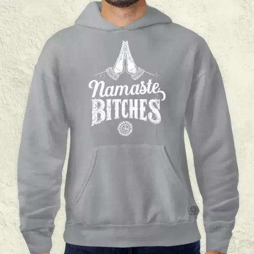 Namaste bitches férfi pulóver