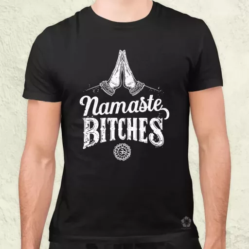 Namaste bitches férfi póló