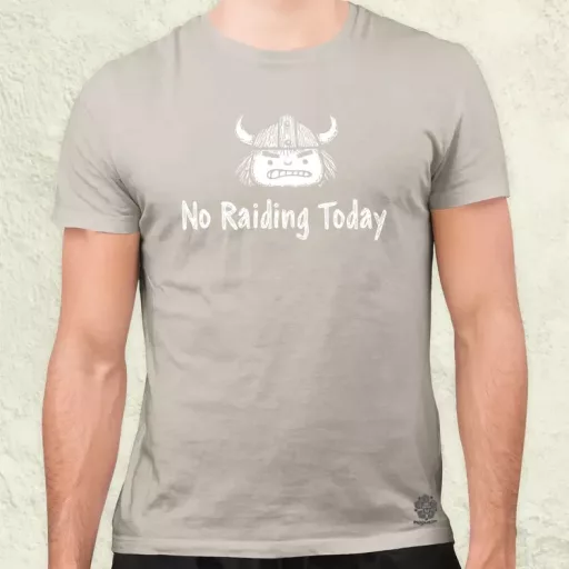 No raiding today férfi póló