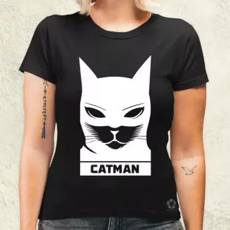 Catman fehér női póló