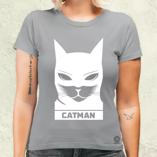 Catman fehér női póló