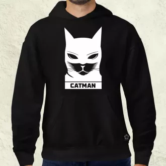 Catman fehér férfi pulóver