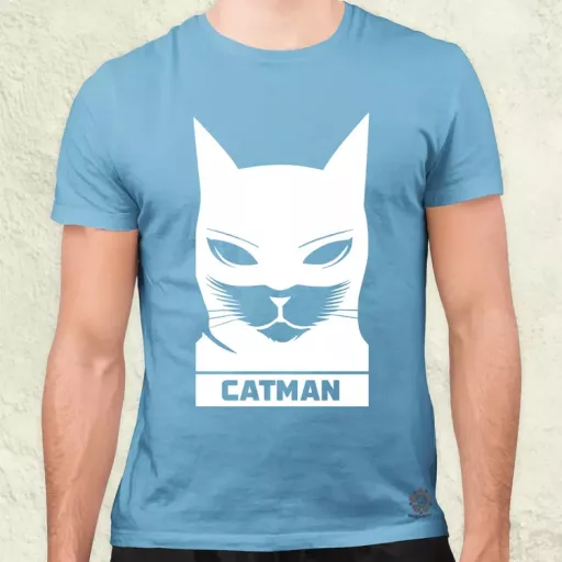 Catman fehér férfi póló