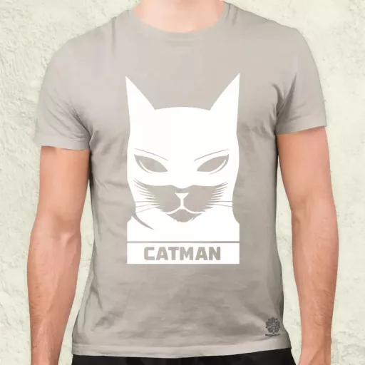 Catman fehér férfi póló