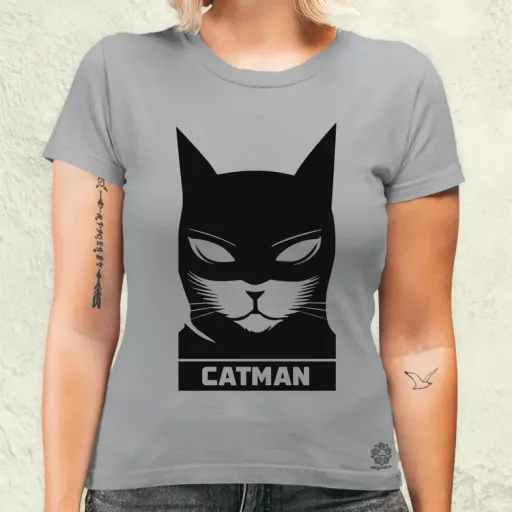 Catman fekete női póló