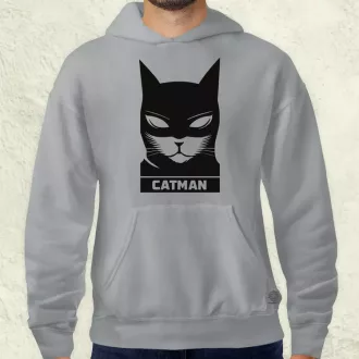 Catman fekete férfi pulóver