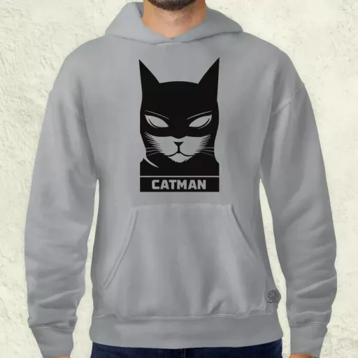 Catman fekete férfi pulóver