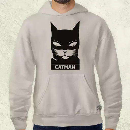 Catman fekete férfi pulóver