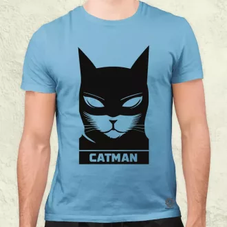 Catman fekete férfi póló