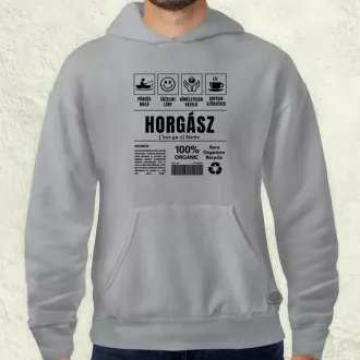Horgász összetevői fekete férfi pulóver