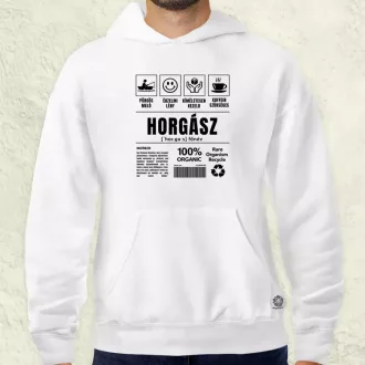 Horgász összetevői fekete férfi pulóver