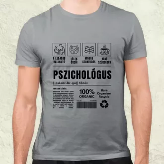 Pszichológus összetevői fekete férfi póló