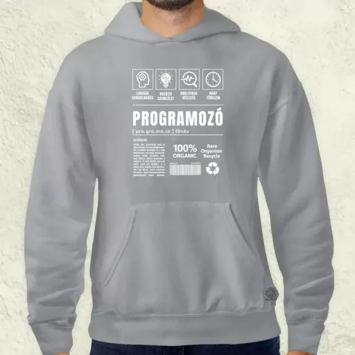 Programozó összetevői fehér férfi pulóver