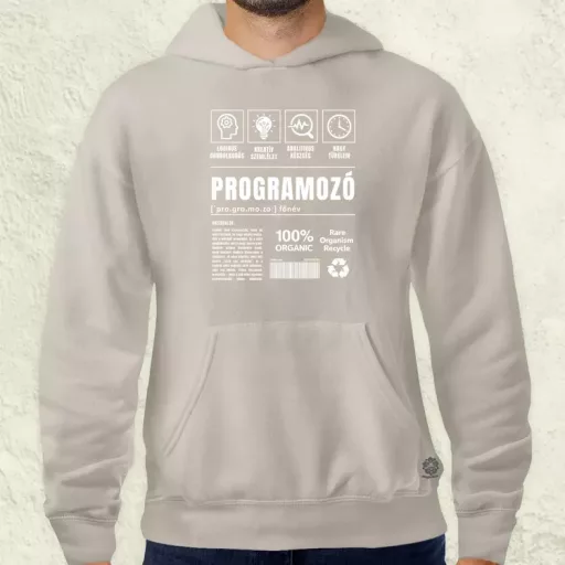 Programozó összetevői fehér férfi pulóver