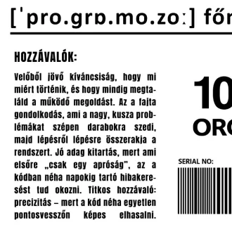 Programozó összetevői fehér férfi póló