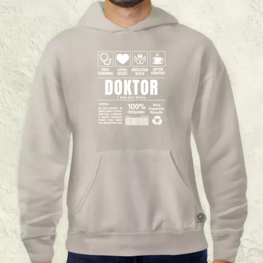 Doktor összetevői fehér férfi pulóver