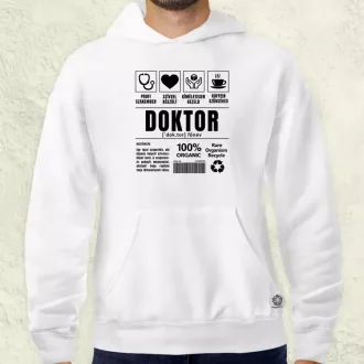 Doktor összetevői fekete férfi pulóver