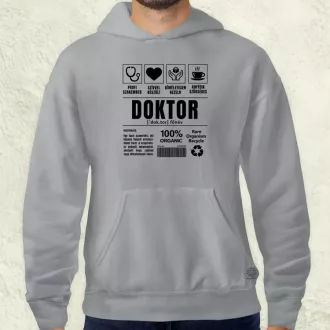Doktor összetevői fekete férfi pulóver