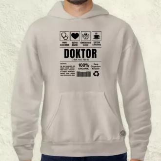Doktor összetevői fekete férfi pulóver