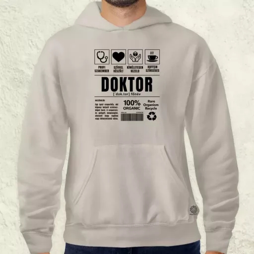 Doktor összetevői fekete férfi pulóver