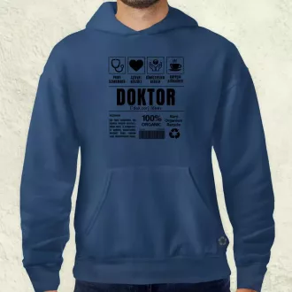 Doktor összetevői fekete férfi pulóver