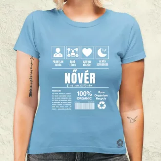 Nővér összetevői fehér női póló