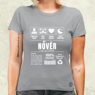 Nővér összetevői fehér női póló