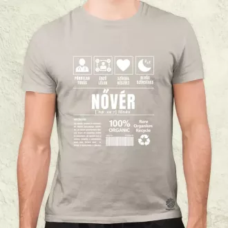 Nővér összetevői fehér férfi póló