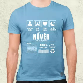 Nővér összetevői fehér férfi póló