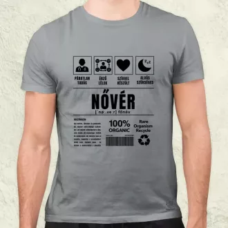 Nővér összetevői fekete férfi póló