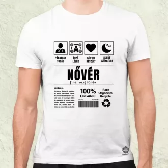 Nővér összetevői fekete férfi póló
