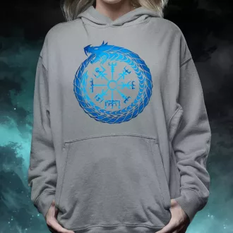 Jormungandr Vegvisir rúna női pulóver