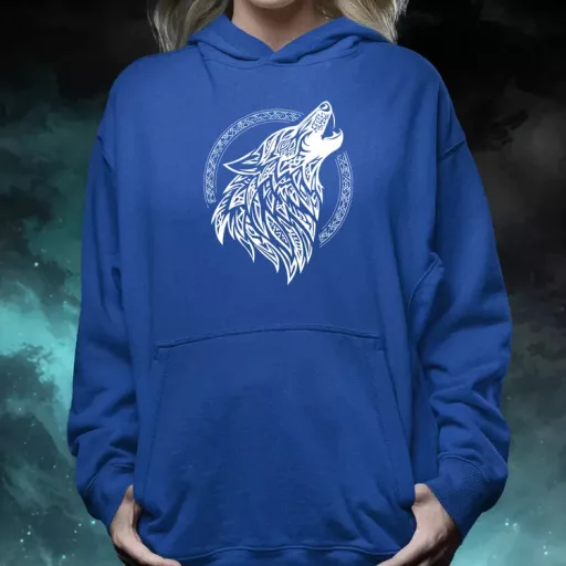 Rúna Fenrir fehér női pulóver