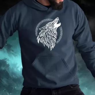 Rúna Fenrir fehér férfi pulóver