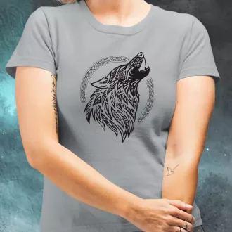 Rúna Fenrir fekete női póló