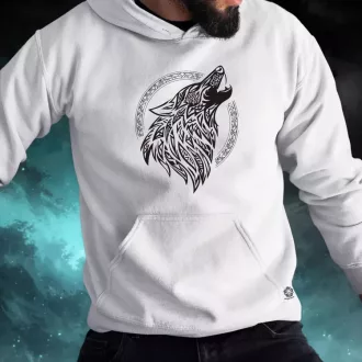 Rúna Fenrir fekete férfi pulóver