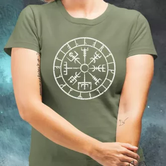 Vegvísir fehér női póló