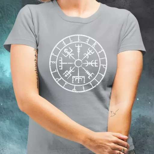Vegvísir fehér női póló