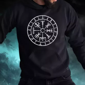 Vegvísir fehér férfi pulóver