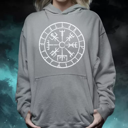 Vegvísir fehér női pulóver