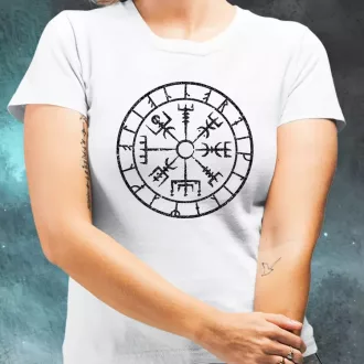 Vegvísir fekete női póló