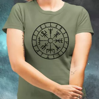 Vegvísir fekete női póló