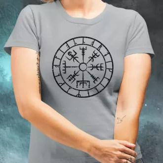 Vegvísir fekete női póló